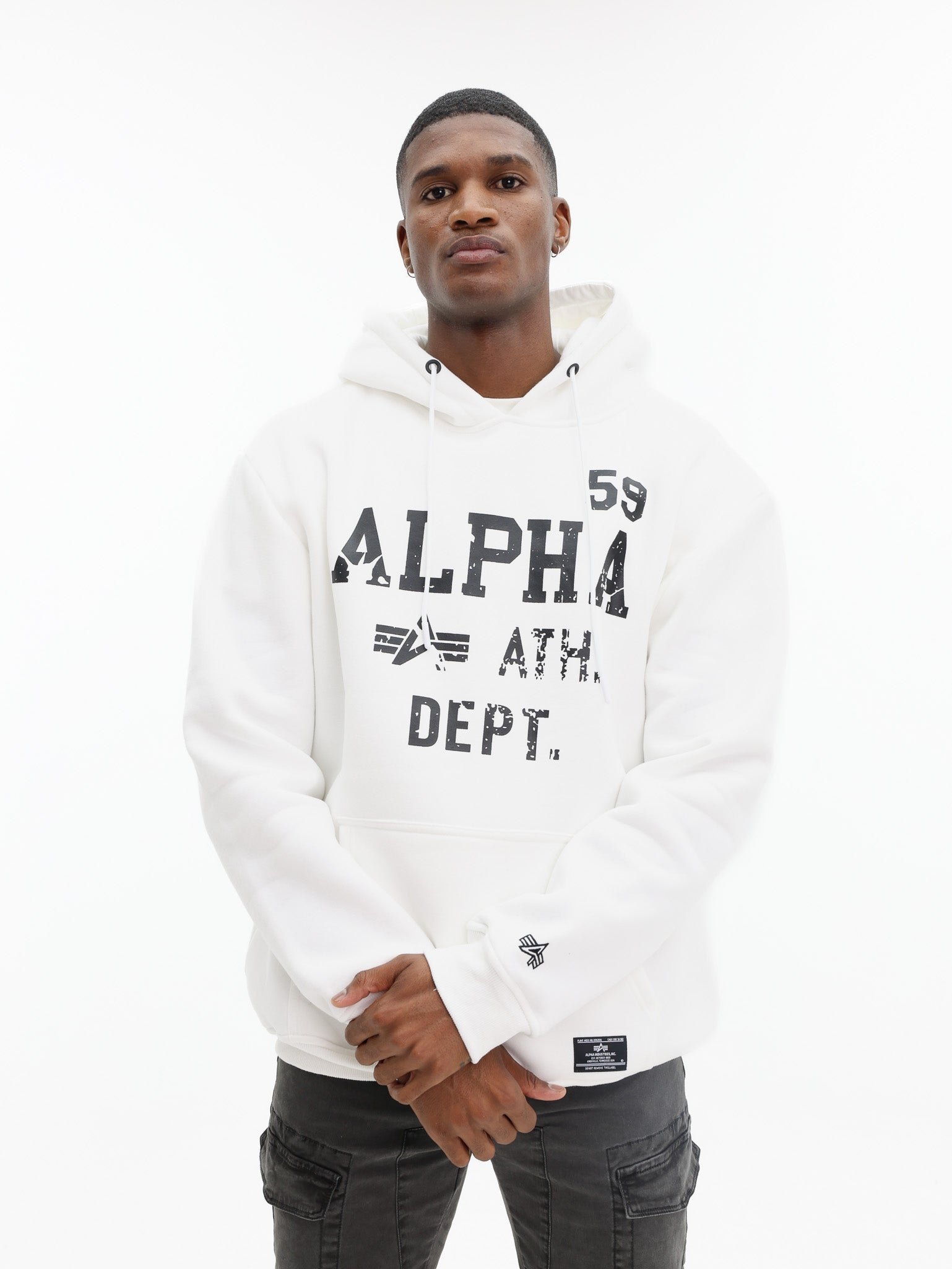 Alpha Hoodie Ath Dept White